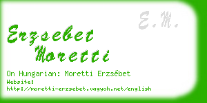 erzsebet moretti business card